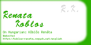 renata koblos business card