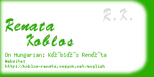 renata koblos business card